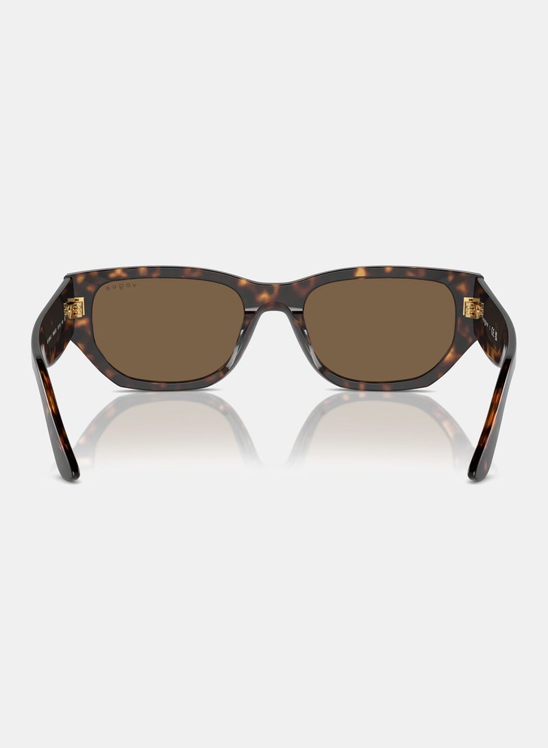 Vogue Full Rim Rectangular Sunglasses 5586S, 53, W656, 73 - Image 4